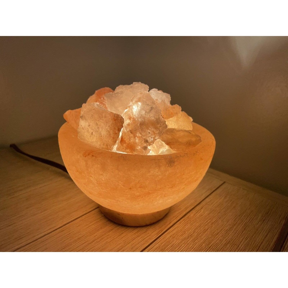 FIRE BOWL Himalayan CRYSTAL SALT LAMP 6" by Evolution Salt